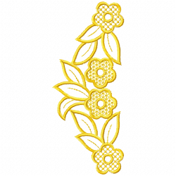 Flowers And Tree Embroidery Design 5